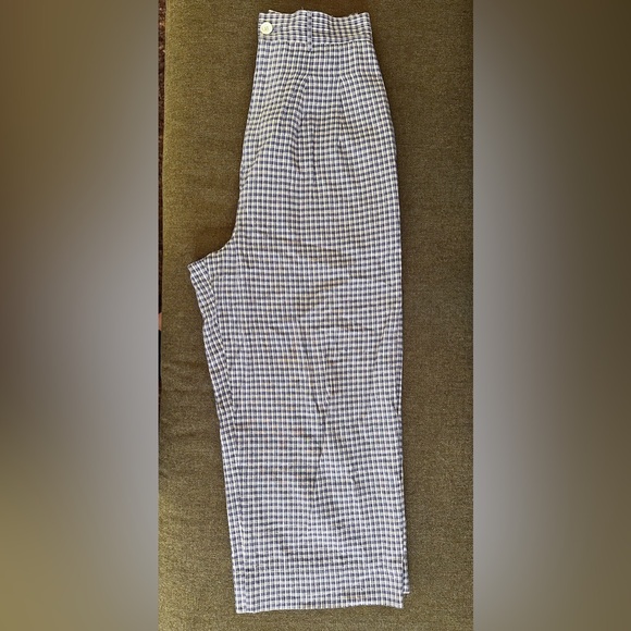 Caron Callahan Adler Pant in Navy Miniplaid - Picture 3 of 7